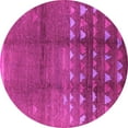 thumbnail image 1 of Ahgly Company Indoor Round Solid Pink Modern Area Rugs, 7' Round, 1 of 4