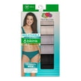 thumbnail image 6 of Fruit of the Loom Women's Breathable Cooling Stripes Bikini Underwear, 6-Pack, 6 of 9