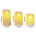 thumbnail image 4 of LED velas luz electrónica parpadeante cera lámpara de control remoto Navidad Decoración del hogar 3 Piezas Noticed HA002731-00B, 4 of 6