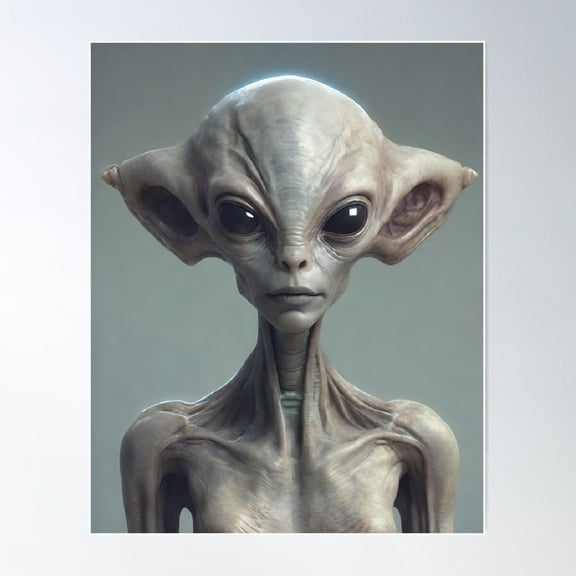 Female Alien #100 - "Gretchen" Poster Wall Art, Modern Wall Decor For Living Room Bedroom, 8x12 UNFRAMED