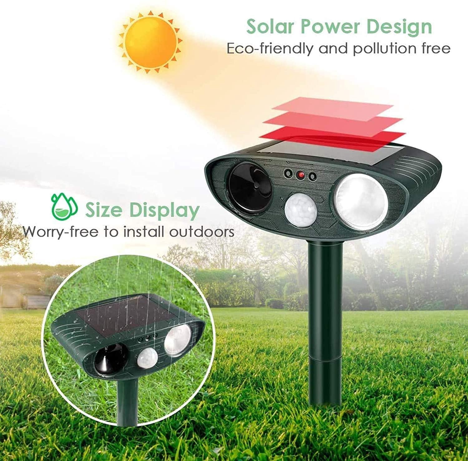 Jelly Comb Animal Repeller,Ultrasonic Cat Repellent,Solar Waterproof  Upgraded Cat Dog Scarer Repellant with Motion Sensor and Ultrasonic  Flashing Lights for wild animal - Walmart.com