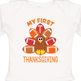 thumbnail image 4 of Inktastic My First Thanksgiving with Football Turkey Boys or Girls Long Sleeve Baby Bodysuit, 4 of 5