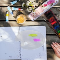 GAXIRE 3-Piece Round Palette 11.8x7.9in for Art Projects, Painting Supplies, Artist Tools