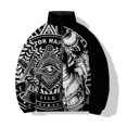 thumbnail image 4 of Abrigos de invierno para hombre, ropa de calle Harajuku con estampado de diablo, capa, armadura, chaqueta holgada de algodón con estampado de moda para hombre, chaquetas, abrigos, 4 of 5