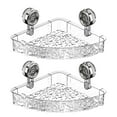 thumbnail image 2 of Oleegame 2PC Spoon And Lid Rest Suction Cup Shelf Removable Multifunctional Triangle & Rectangle Storage Bathroom Shower Basket Wall Mounted Organizer Shelf (2pcs）, 2 of 8