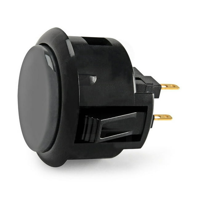Matsuzay Botón pulsador Suave Multi colores Apagado Interruptor Arcade Restablecimiento automático Fácil de instalar Accesorio de juego Videojuegos y accesorios Gris oscuro