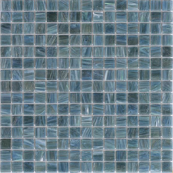 Celestial 12 in. x 12 in. Glossy Cadet Gray Glass Mosaic Wall and Floor Tile (20 sq. ft./case) (20-pack)