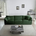 thumbnail image 2 of Mid-Century Modern Green Chenille 3-Seater Sofa with 22 Combinations & Premium Comfort, 2 of 11