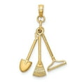 thumbnail image 2 of 14K Yellow Gold Moveable Garden Tools Shovel Pendant, 2 of 5