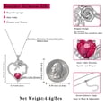 thumbnail image 5 of Beautlace 18K White Gold Plated Heart Rose Birthstone Necklace for Women,Crystal Pendant Jewelry Gift for Wife Mom Girlfriend,Birthday Valentine’s Day Mother’s Day Gift, 5 of 10