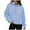 Sky Blue, variant on Womens Half Zip Sweatshirts Fall Fashion Long Sleeve Collared Cropped Tops 2025 Trendy Y2k Relaxed Fit Pullover Clothes