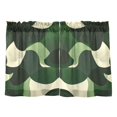 thumbnail image 6 of Yayeee Kitchen Curtains Tier Pair Light Filtering 27"x36" Rod Pocket Short Cafe Window Panel, Black Abstract, 6 of 6