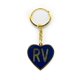 thumbnail image 1 of Llavero Corazón RV Azul Marino 'La Vida es Mejor en el Campamento' Camco con Anillo Dorado para Llaves y Controles (53288), 1 of 5