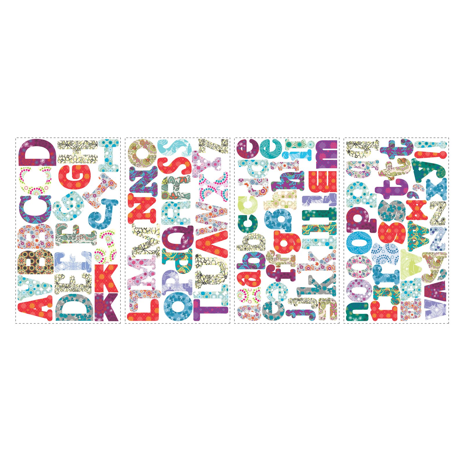 Boho Alphabet Peel and Stick Wall Decals