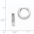 thumbnail image 2 of 14k White Gold Diamond Hinged Round Hoop Earrings XE2938AA, 2 of 2