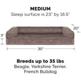 thumbnail image 2 of Cooling Gel Dog Bed for Large Dogs w/ Removable Bolsters & Washable Cover, For Dogs Up to 95 lbs - Quilted Sofa - Iron Gray, Jumbo/XL, 2 of 5