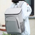 thumbnail image 1 of Mochila térmica con aislamiento Oxford Mochila de almacenamiento para ahorrar espacio al aire libre (gris), 1 of 7