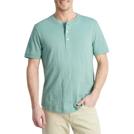 Chaps Men's Short Sleeve Coastland Wash Henley T-shirt-Size XS-2X