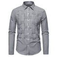 thumbnail image 2 of Donemore Men's Striped Button-Down Collar Long Sleeve Shirt Pre-Shrunk Cotton Casual Slim Fit, 2 of 7