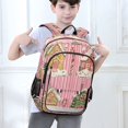 thumbnail image 6 of FORMRS Unisex School Backpack 17" Student Travel Bag with Laptop Compartment, Pink Christmas House, 6 of 7