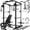 Black Home gym Package, variant on Power Cage, 2000LBS Squat Rack with with Cable Crossover and Dual Independent Pulley System, Full Cage for Full Body Training, Power Rack with More Training Attachments for Home Gym