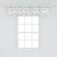 thumbnail image 2 of Ambesonne Foot Print Window Valance, Monochrome Animal Paws, 54" X 12", Black White, 2 of 3