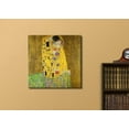 thumbnail image 2 of wall26 The Kiss by Gustav Klimt - Austrian Symbolist Painter - Golden Phase - Canvas Art Home Art - 16x16 inches, 2 of 4