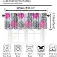 thumbnail image 5 of Blue Yellow Floral Valance Curtain Boho Dahlia Chrisanthemum Flowers Pattern Rod Pocket Valance Window Treatments Short Curtains for Kitchen Bathroom Farmhouse 54x18inch, 5 of 6