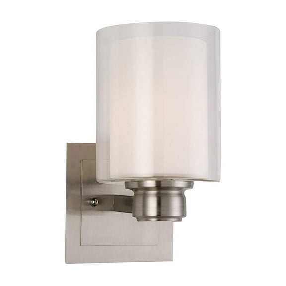 Design House Oslo Traditional 1-Light Dimmable Wall Light, Satin Nickel