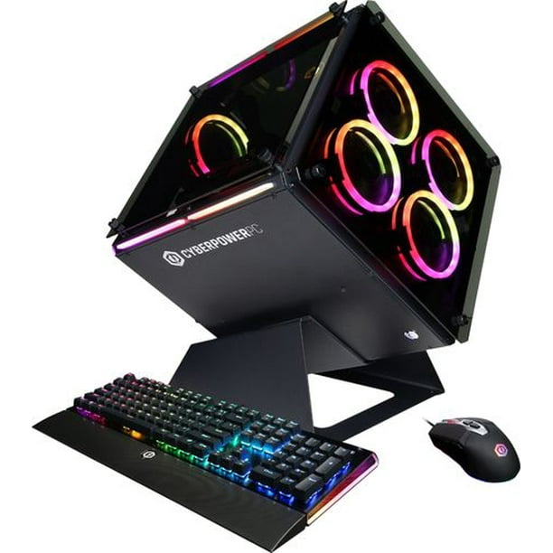 Cyberpowerpc Syber Cube Liquid Cool Gaming Desktop Intel Core I7 9700f 16gb Memory Nvidia Gtx 1660 Ti 2tb Hdd 240gb Ssd Black Walmart Com Walmart Com