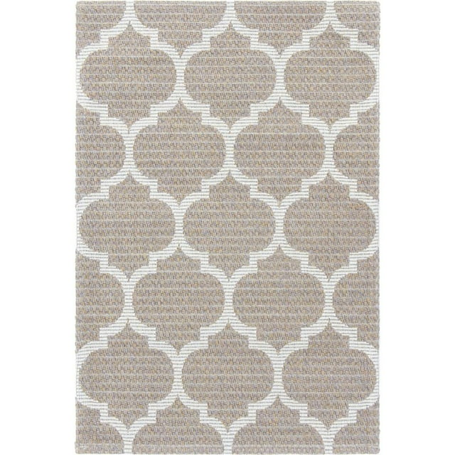 Unique Loom Tapis Géométrique Decatur Treillis 2' 2 x 3' Rectangle Taupe/ivoire