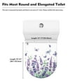 thumbnail image 5 of Xoenoiee Toilet Bowl Lid Cover Elastic Edges Toilet Seat Lid Cover Soft Washable Toilet Lid Cover Universal Fit for Round Oval Elongated Toilets for Bathroom Decor, Lavender Butterfly Dragonfly, 5 of 6