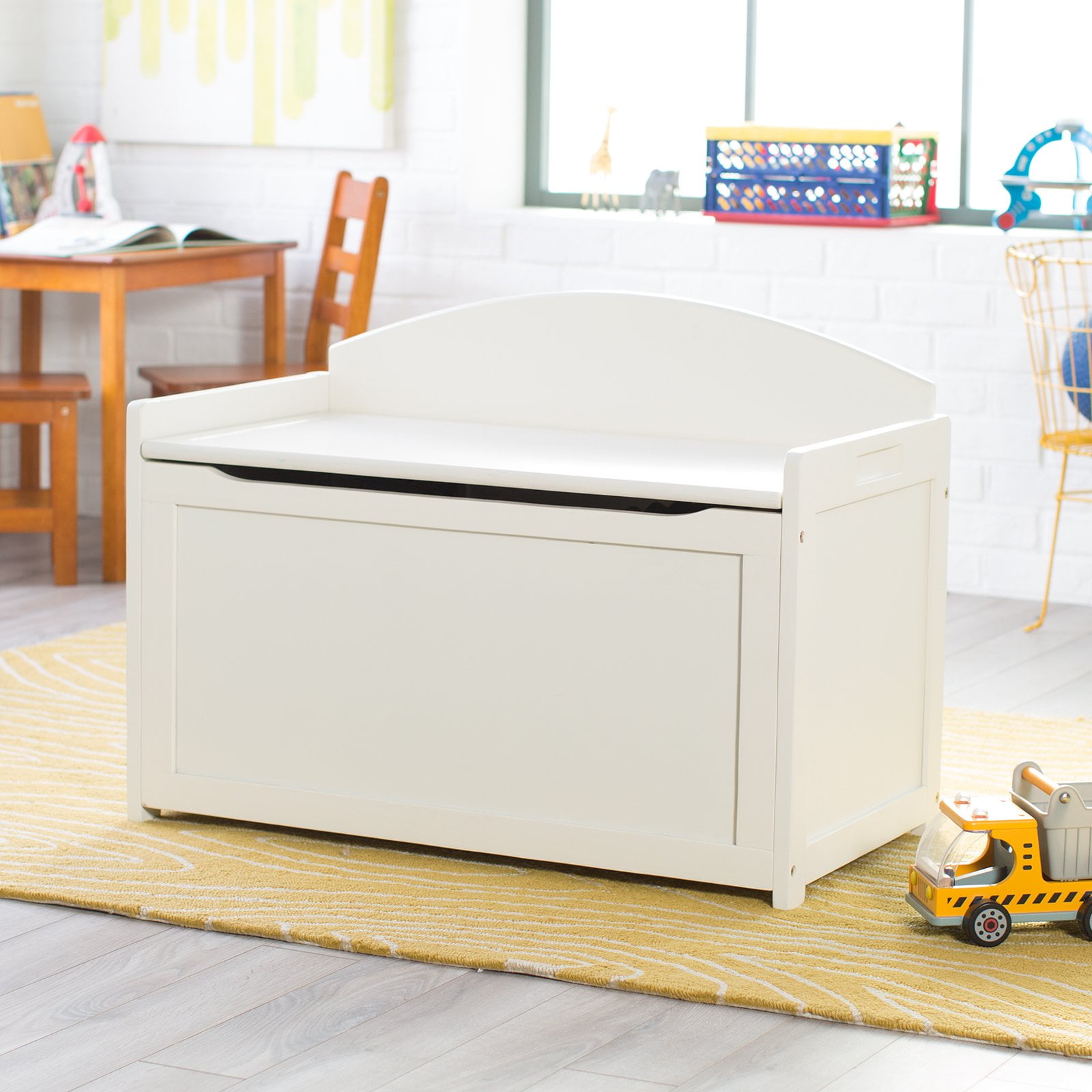 antique white toy chest