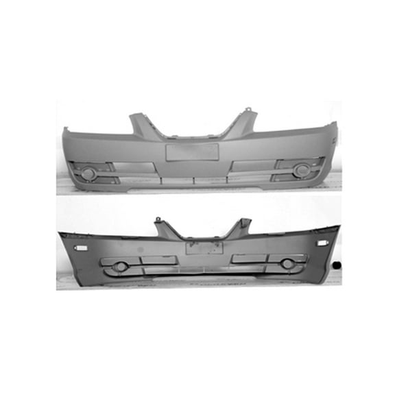 New Aftermarket Unpainted Front Bumper Cover Replaces 865102D502 With or without fog lights fits 2004-2006 Hyundai Elantra
