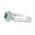 thumbnail image 4 of 10k White Gold Oval Emerald And Diamond Ring, 4 of 8