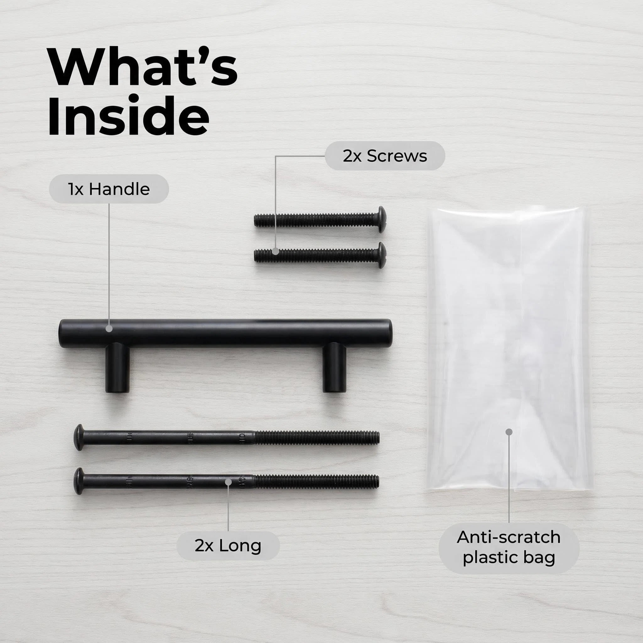 Fitviso 10 Pack 3-1/4 inch (Center to Center) Matte Black Cabinet Pulls
