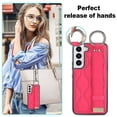 thumbnail image 5 of Funda de PU con anillo de cobertura total antideslizante para Samsung Galaxy S22 con pulsera, 5 of 5