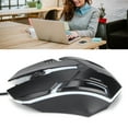 thumbnail image 4 of Wired Mouse, Simple  Long Service Life Computer Mouse Wired Comfortable Hand Feel Drive Free Game Level Sensors  for Computer for Tablet Black, 4 of 7