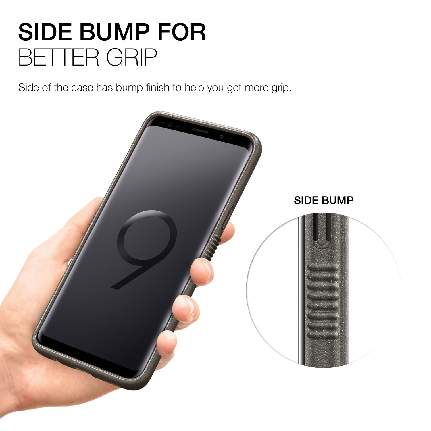 Patchworks Mono Grip Case in Taupe For Samsung Galaxy S9 Plus