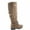Cognac, variant on Coco-20 Women's Fashion Buckles Low Heel Round Toe Zipper Knee High Riding Boots