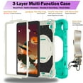 thumbnail image 5 of For Samsung Galaxy Tab A9 8.7"(2023) Case,Kids Friendly,With Rotatable Adjustable Hand Strap,Retractable Kickstand,Shoulder Strap,Shockproof Anti-fall Rugged Heavy Duty Tablet Case Cover,Mint, 5 of 10