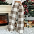 thumbnail image 4 of Maean Womens Plus Size Flannel Plaid Pjs Pants Fleece Fuzzy Warm Loungewear Sleepwear Fall Winter Pajamas, 4 of 7