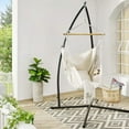 thumbnail image 3 of Songmics Large Hammock Swing Chair with 2 Pillows, 330 lb Capacity, Beige, 3 of 6