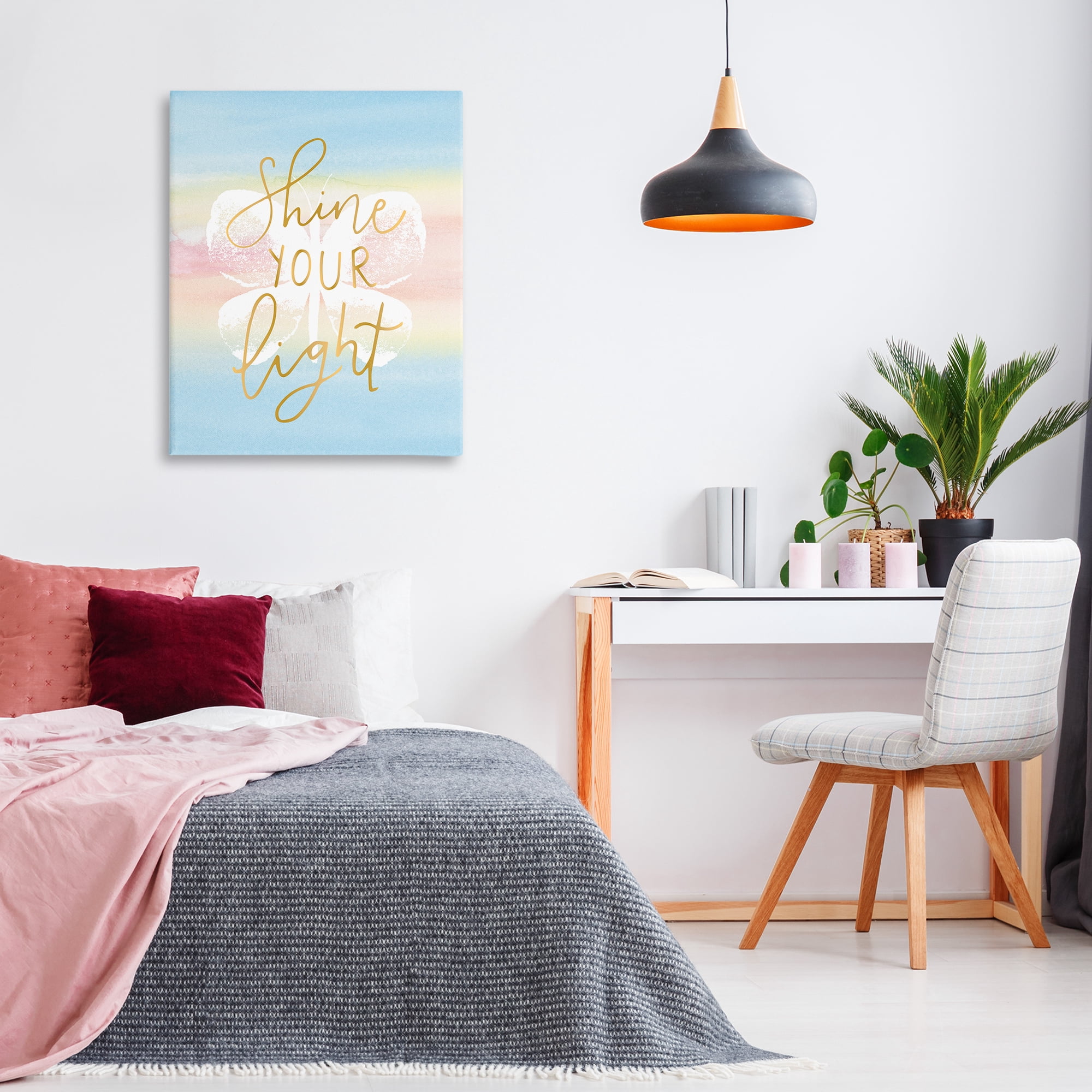 Stupell Industries Shine Your Light Animals & Insects Painting Gallery Wrapped Canvas Art Print Wall Art, 30 x 40