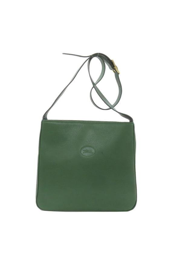 Pre-Owned Longchamp Logo Shoulder Bag Leather Women's