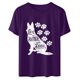 thumbnail image 4 of Camiseta de manga corta con estampado de animales y cuello redondo suelto a la moda de verano para mujer Pompotops hfajkhk135153, 4 of 6