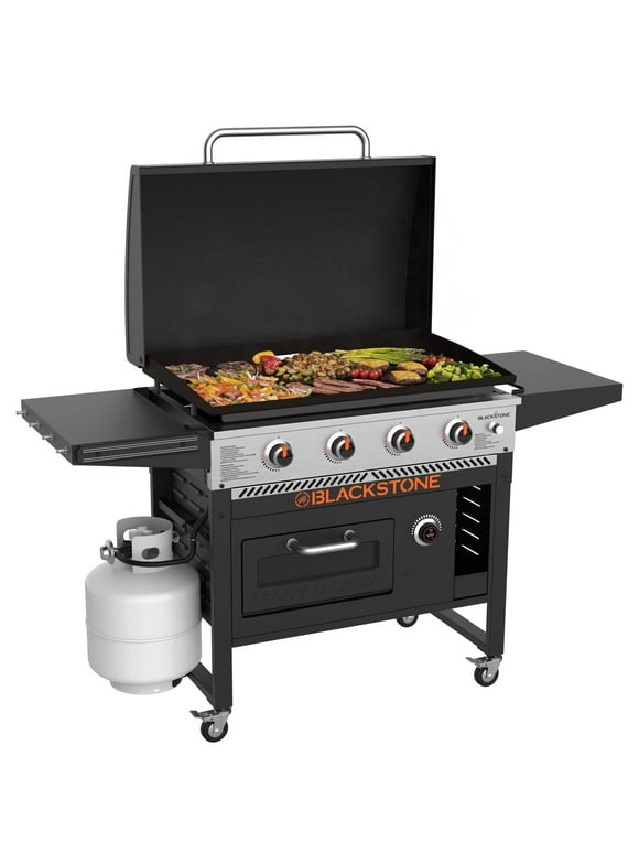 Blackstone 4-Burner 36 Propane Griddle with Pizza Oven and Air Fryer