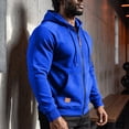 thumbnail image 7 of Men Zip Up Hoodie Full Zip Sweatshirt Jacket, Drawstring Hood Pockets Athletic, Casual Winter Coats, 7 of 7