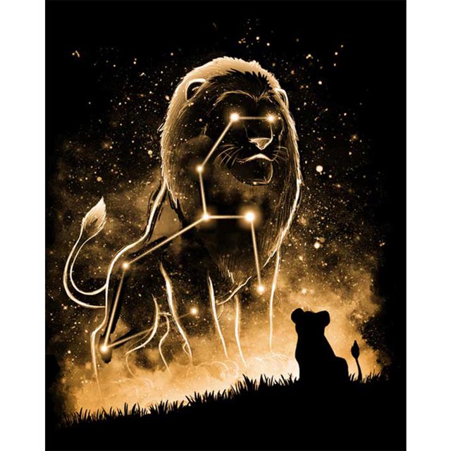 Cuadros Decorativos Punto de cruz completo 11CT hilo de algodón DIY Star Lion impreso bordado Kits Craft Likrtyny embutido en tela