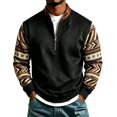 thumbnail image 4 of Rhuody Men Winter Sweatshirts O Half Zip Cartoon Graphic Long Sleeve Loose Fit Sweatshirt Xl Black, 4 of 4